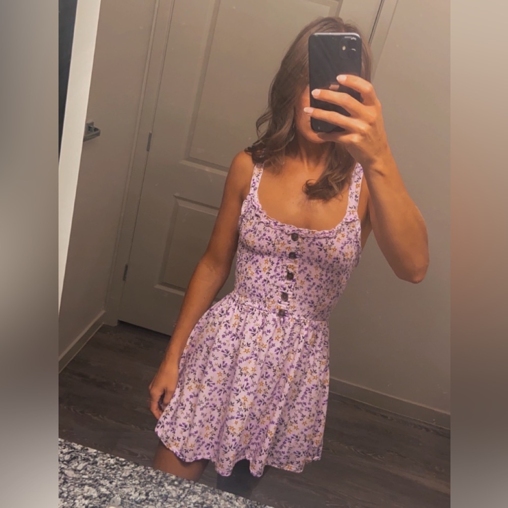 Lavender floral summer dress